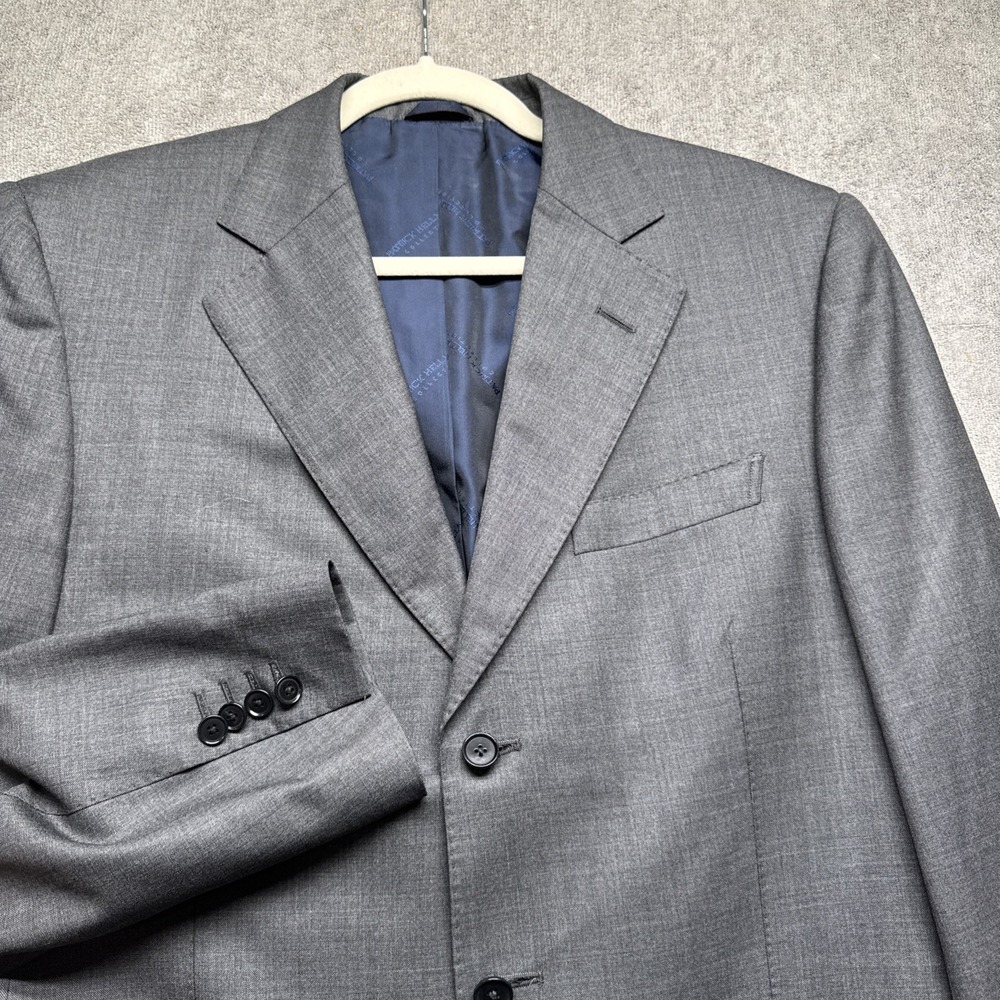 Patrick Hellmann Loro Piana Super 130s Black‎ Wool Blazer 42R US Sport Coat